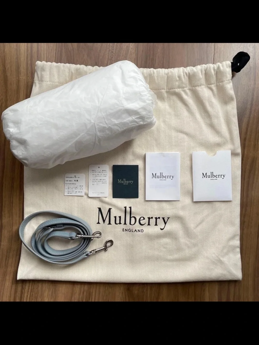 Mulberry Light Blue Leather Satchel with Postman's Lock